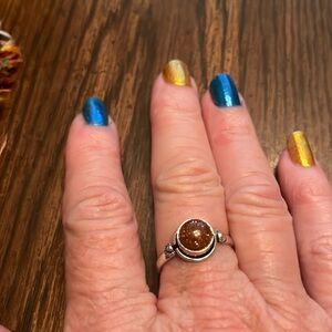 Sunstone 8 silver plate ring w tag never worn